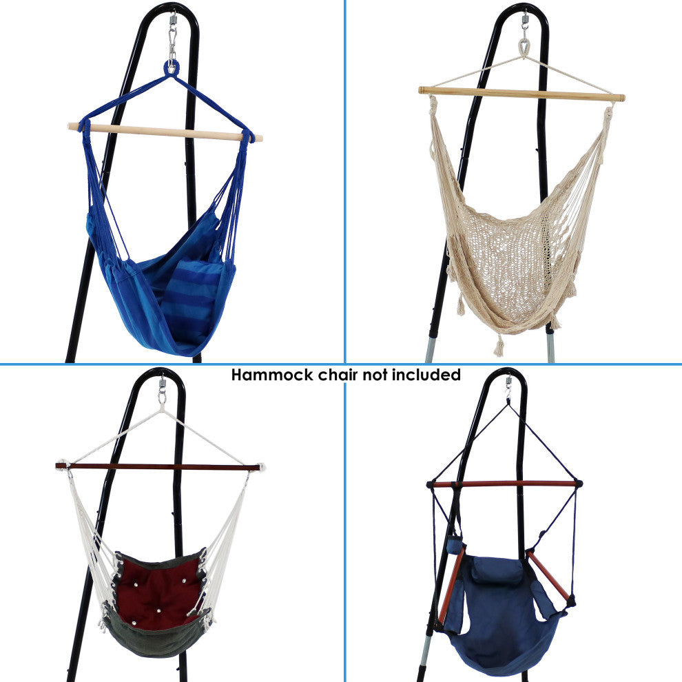 Sunnydaze Adjustable Heavy-Duty Hammock Chair Stand, Steel, Up to 93"