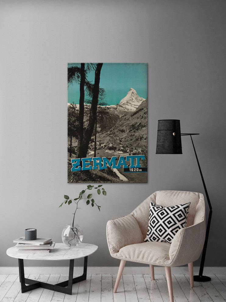 "Zermatt" Painting Print on Wrapped Canvas, 40"x60"