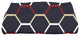 28 x 58-inch, Cool Shades, Geometric Print Bath Towel, Navy Blue