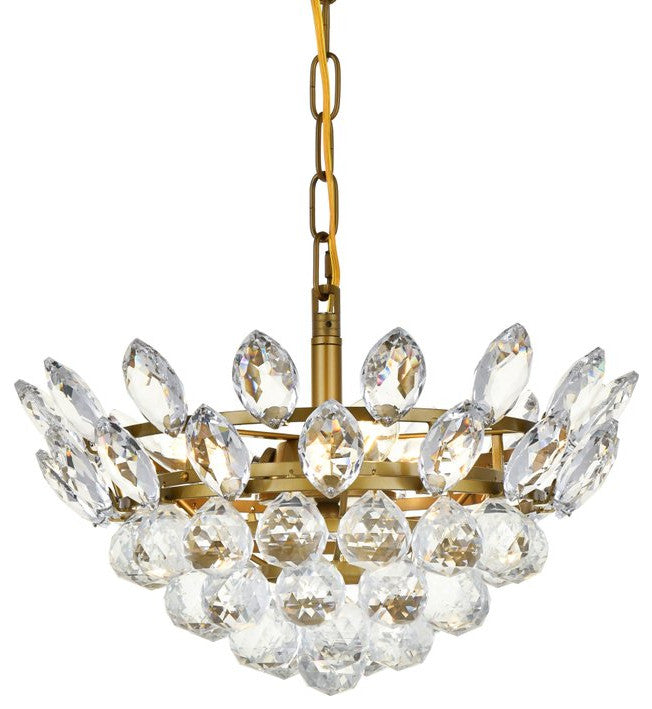 Eleana 14" Pendant, Brass