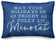 Fully Lit Menorah 14"x20" Throw Pillow Cover