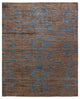 Eclectic, One-of-a-Kind Hand-Knotted Area Rug Brown, 7'10"x9'9"