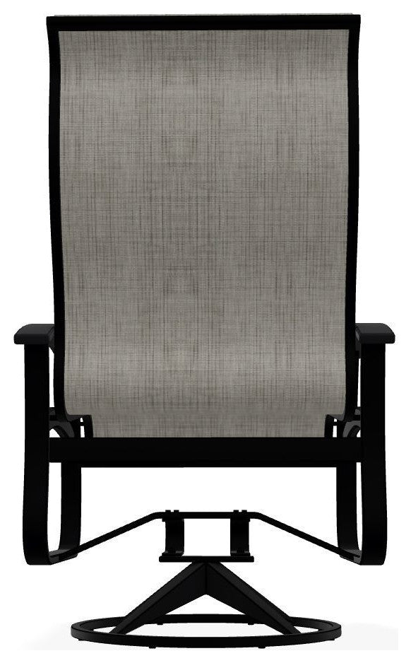 Belle Isle Sling Outdoor Swivel Rocker, Smoke/Black