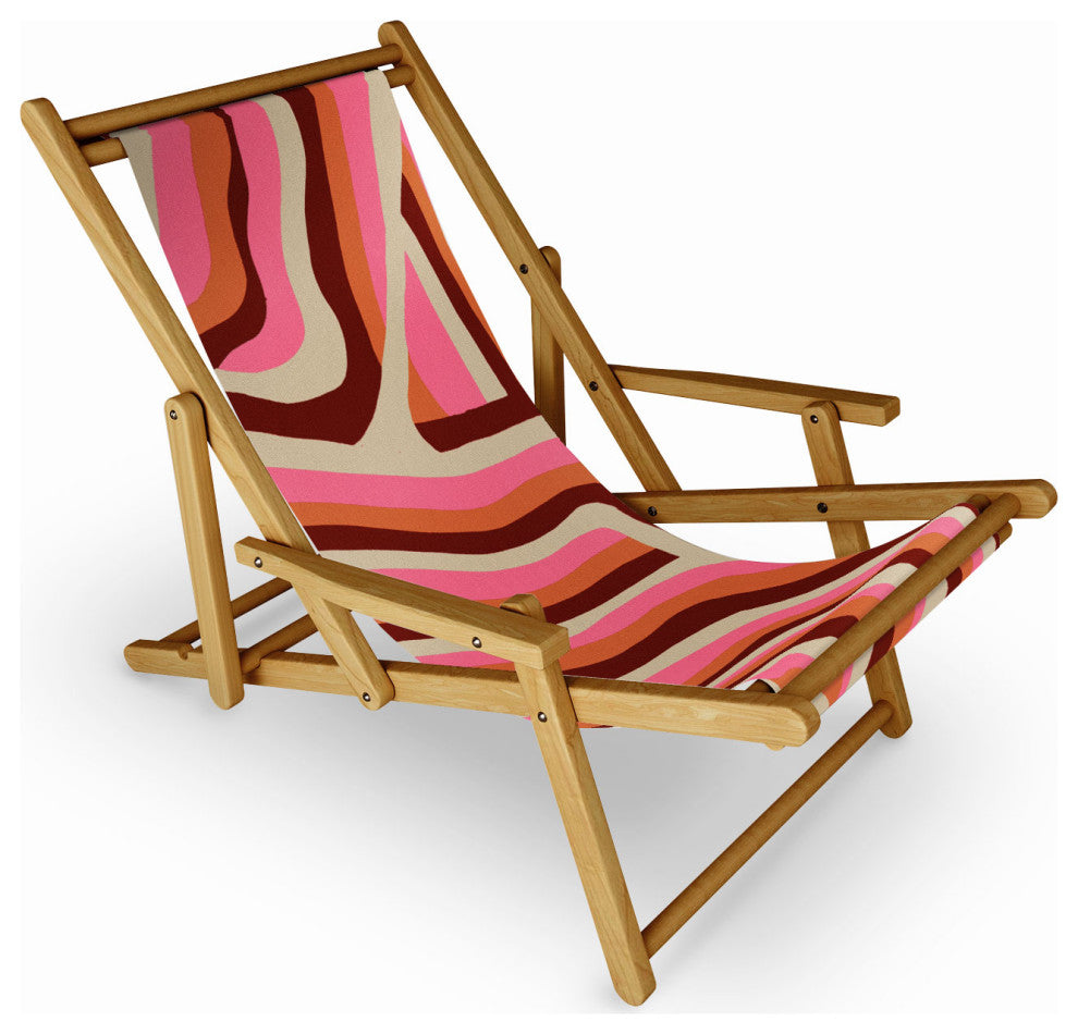 Sunshine Canteen Neon Pink Retro Zebra Sling Chair