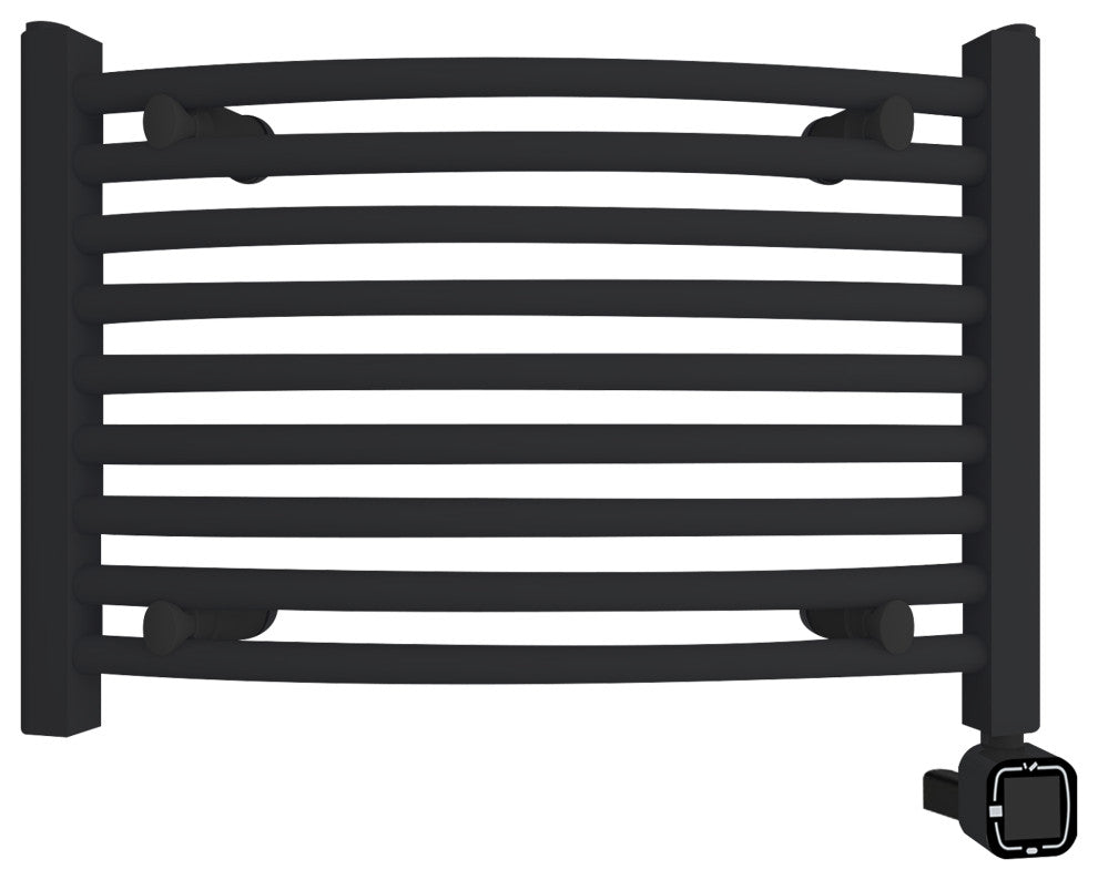 HEATGENE Smart Towel Warmer With Timer and Temperature Control, Matt Black