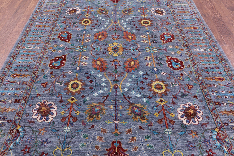 Hand Knotted Persian Tabriz Wool Rug 6' 10" X 9' 9" Q9823