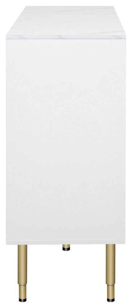 TATEUS 60" Modern Sideboard MDF Buffet Cabinet, White