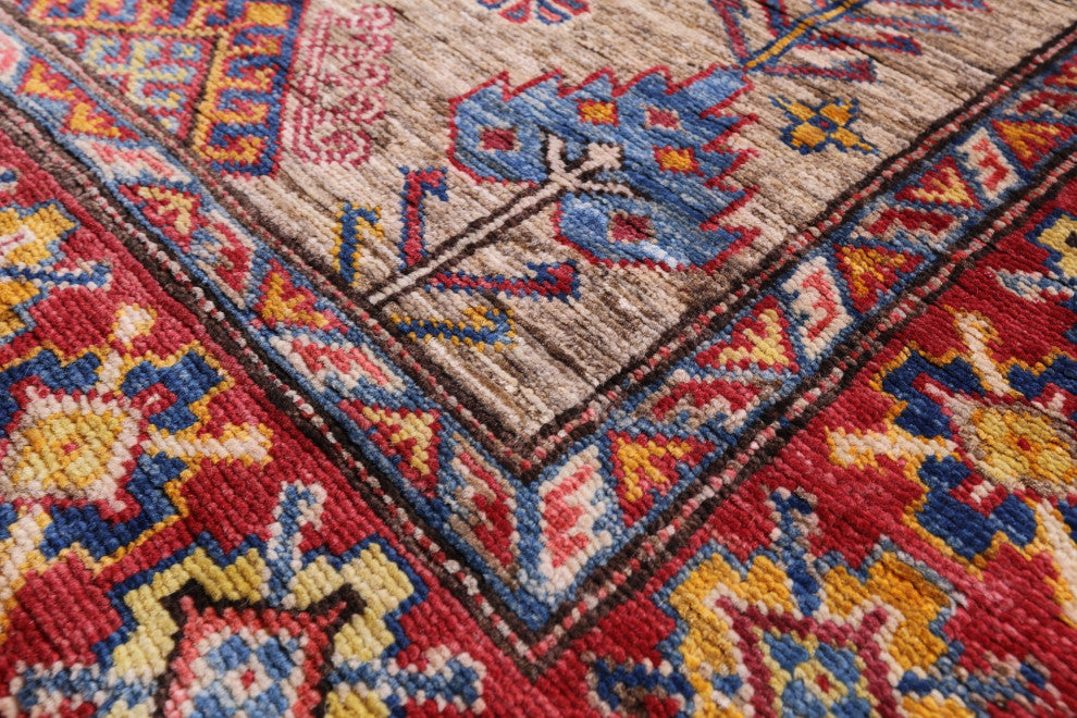 2' 9" X 9' 10" Runner Super Kazak Handmade Wool Rug Q7498