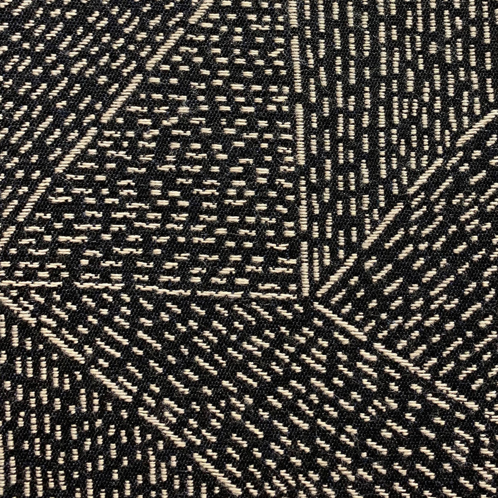 Plutus Onyx Way Gray Geometric Luxury Outdoor/Indoor Throw Pillow, 22"x22"