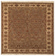 Agra Lucia Traditional Brown Floral Hand Knotted Wool Rug, 9'x12'
