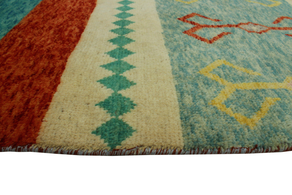 Balochi Anllela Blue/Rust Rug, 4'11x6'7