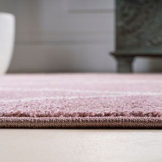 Cole Minimalist Diamond Trellis Rose/White 5'x8' Area Rug