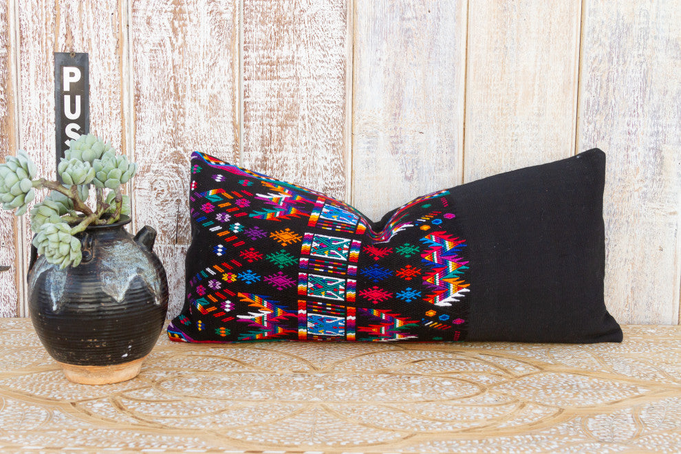 Vintage Mayan Brocade Eztli Pillow