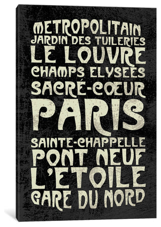 "Paris" by Erin Clark, Canvas Print, 40"x26"