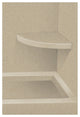 14"x14" Solid Surface Wall-Mount Corner Decor Shower Seat, Matrix Sand