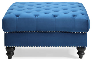 Nola Ottoman, Navy Blue