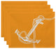 18"x14" Anchored, Geometric Print Placemat, Yellow, Set of 4