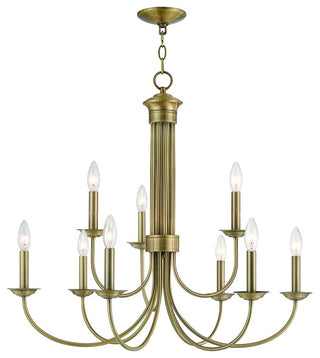 Livex Lighting Estate Light Chandelier, Antique Brass