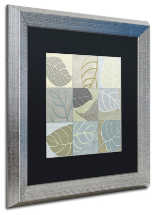Color Bakery 'Leaf Story IV' Art, Silver Frame, Black Matte, 16"x16"