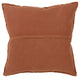 Fringed Design Linen Throw Pillow, Terracotta, 20", Down Filled