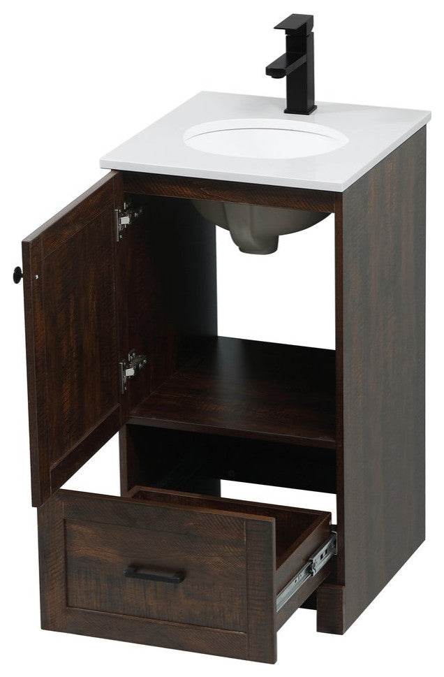 Home Living 19" Farmhouse Expresso-Light Bathroom Vanity