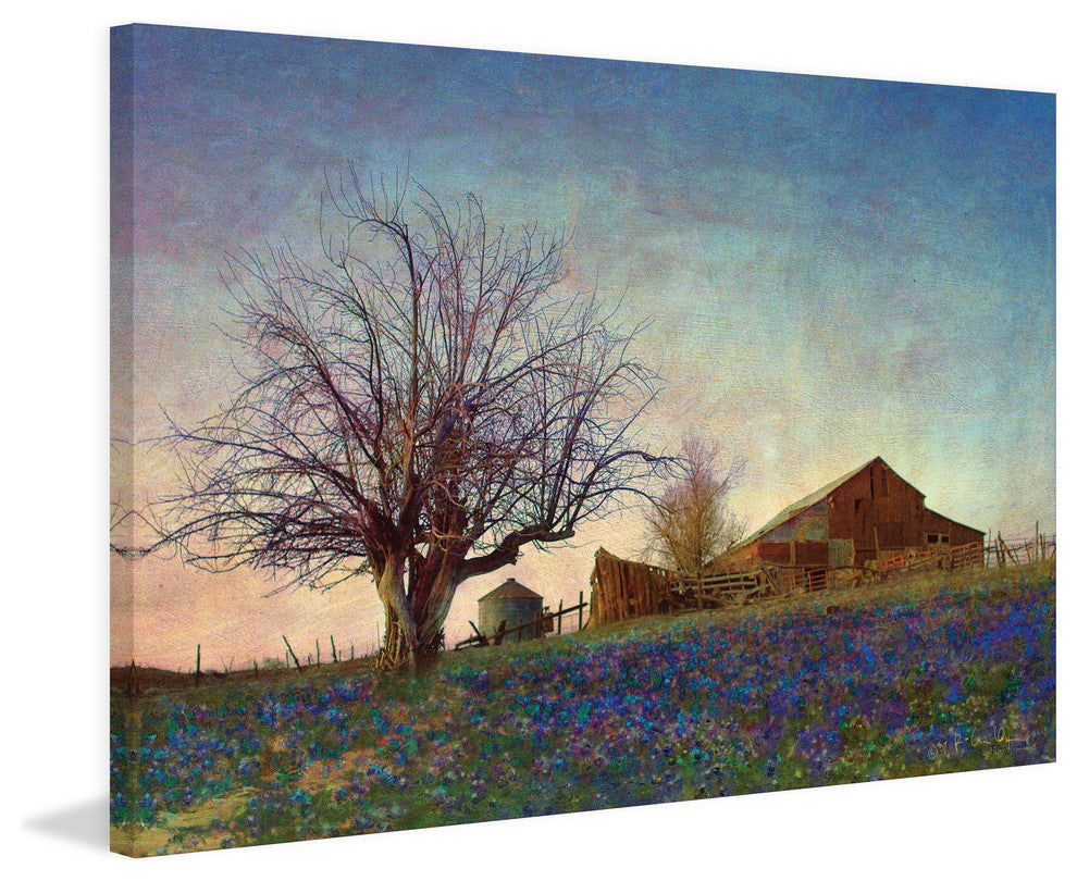 "Barn on Hill" Painting Print on Canvas by Chris Vest