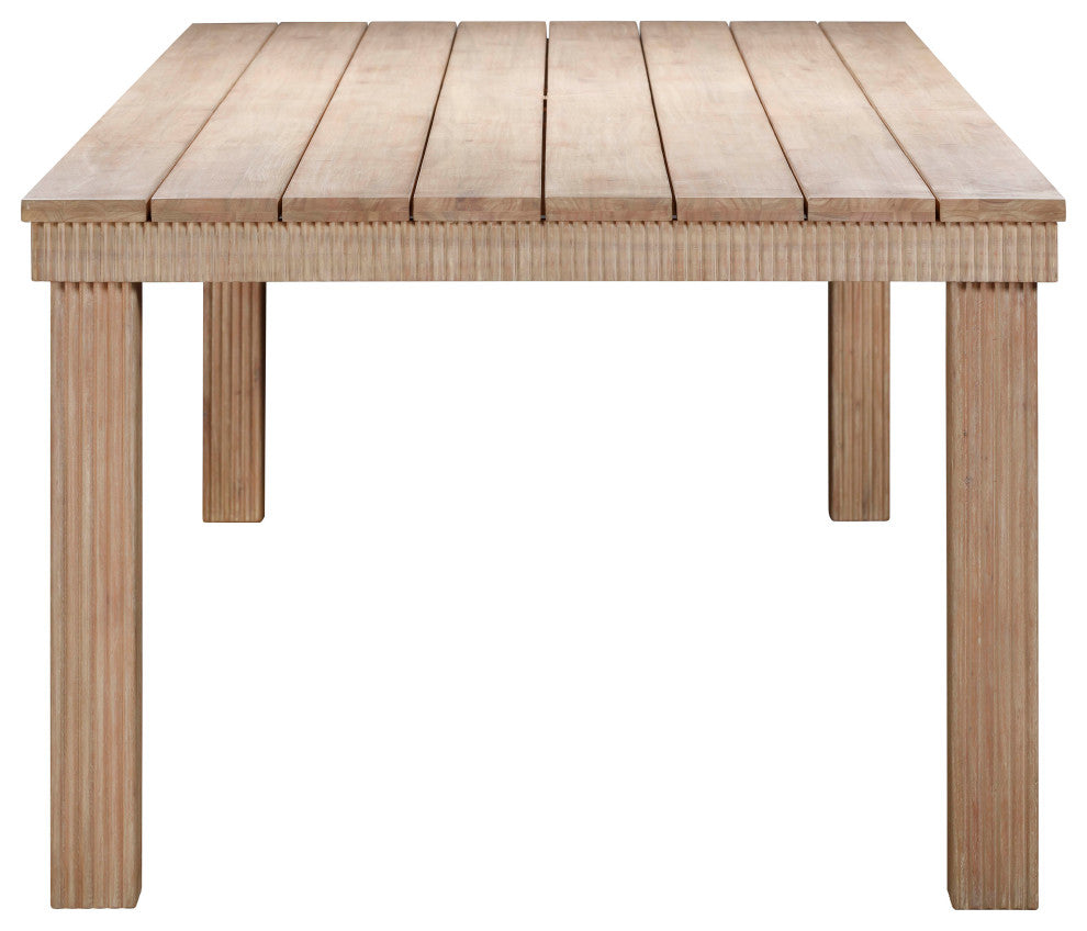 Cassie Natural Rectangular Outdoor Dining Table, 108 Inch