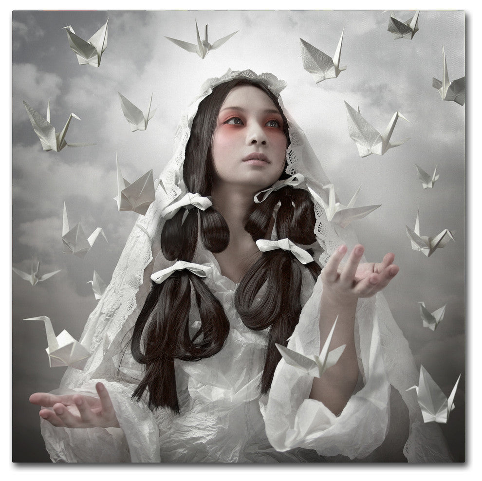 Kiyo Murakami 'Goddess Of Origami' Canvas Art, 14x14