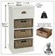 Hamptons Accent Nightstand Inset With 3 Baskets