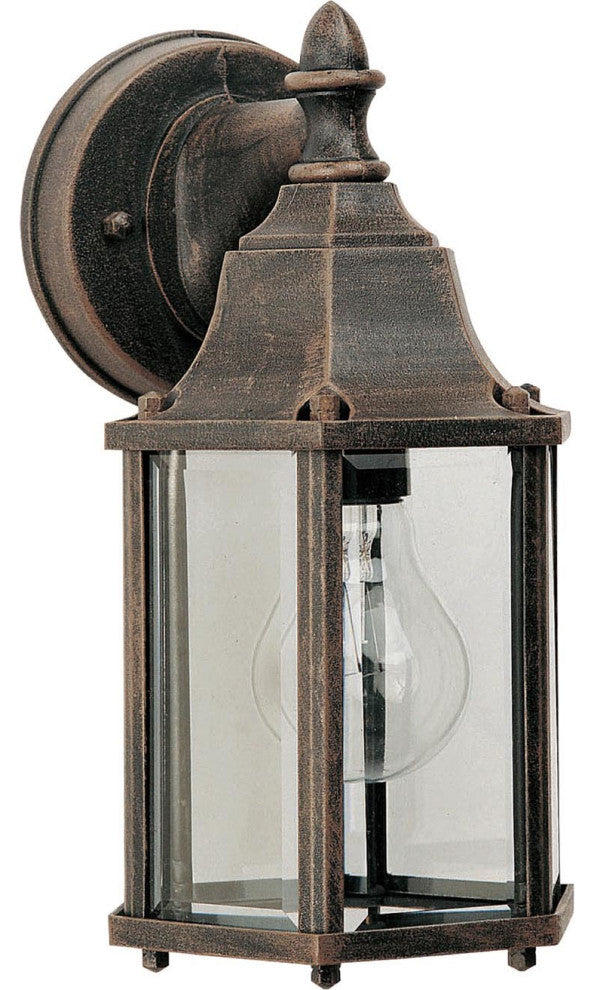 Maxim 1026 Builder Cast 10" 1 Light Wall Sconce - Rust Patina / Clear Glass