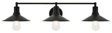 Etude 3 Light Wall Sconce in Black