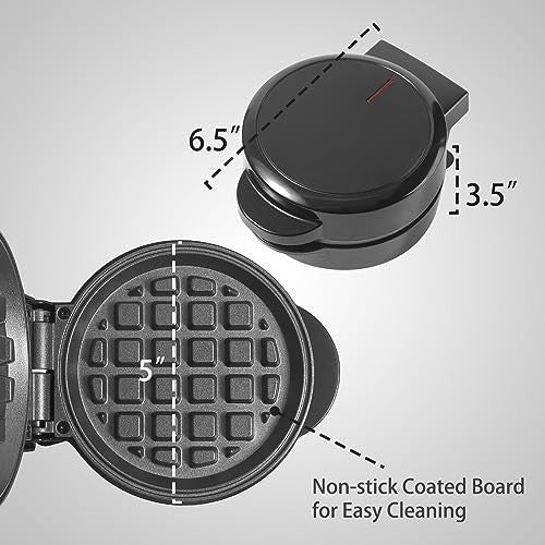 Mini Waffle Maker, Small Waffle Irons Non-stick, Breakfast Belgian Waffles, Mini, Waffle