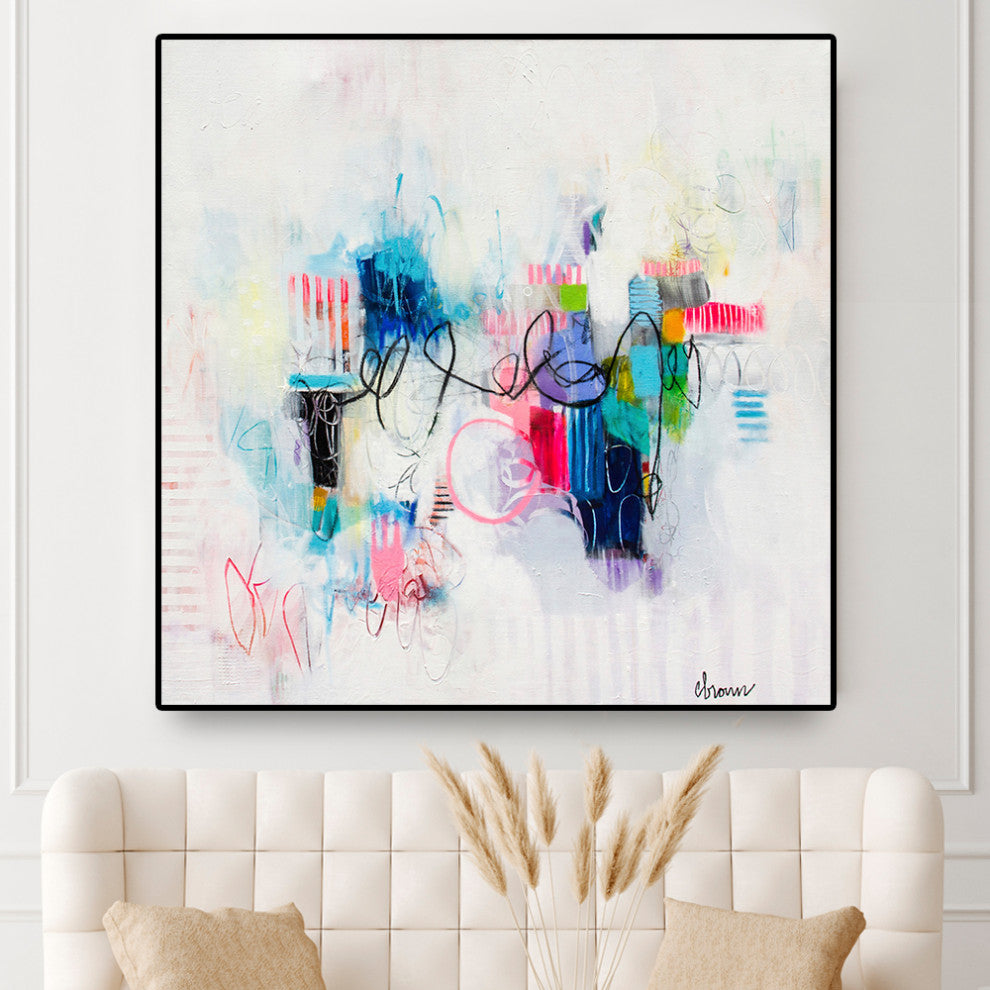 "Possibilities of the Heart" Oversized Framed Canvas, 45" x 45"