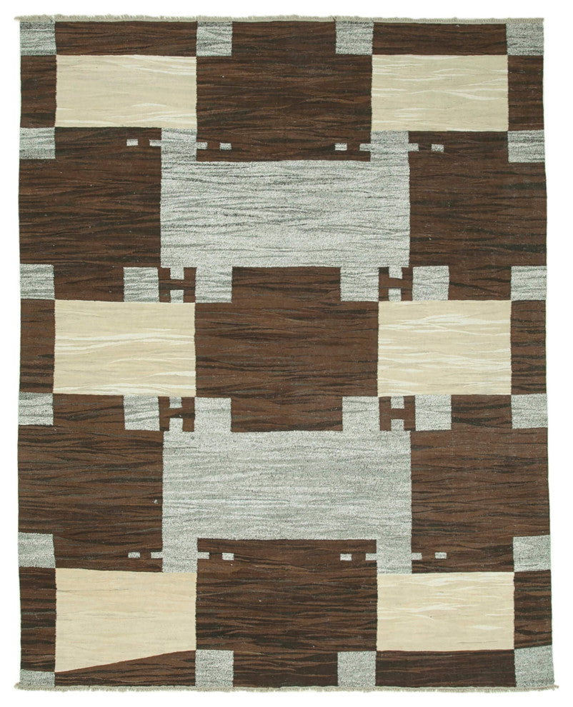 Rug N Carpet - Handwoven Turkish 8' 1'' x 10' 4'' Flatweave Wool Kilim Rug