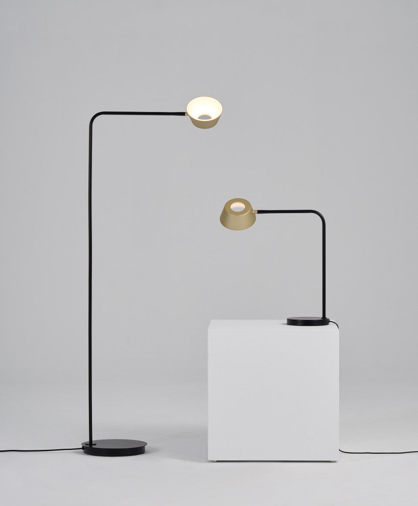 OLO Floor Lamp, Black/Champagne Gold