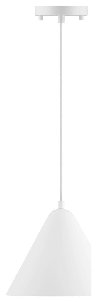 Ford LED Pendant, Replaceable LED, Matte White, 9.5in