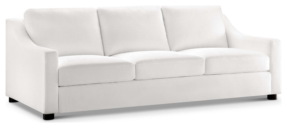 Garcelle Stain-Resistant Fabric Sofa, White