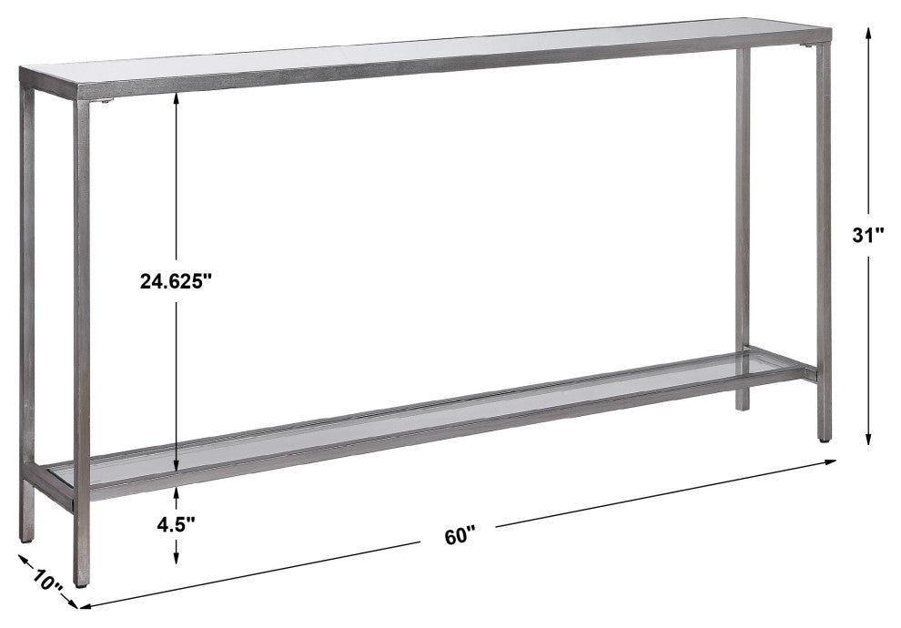 Uttermost Hayley Silver Console Table