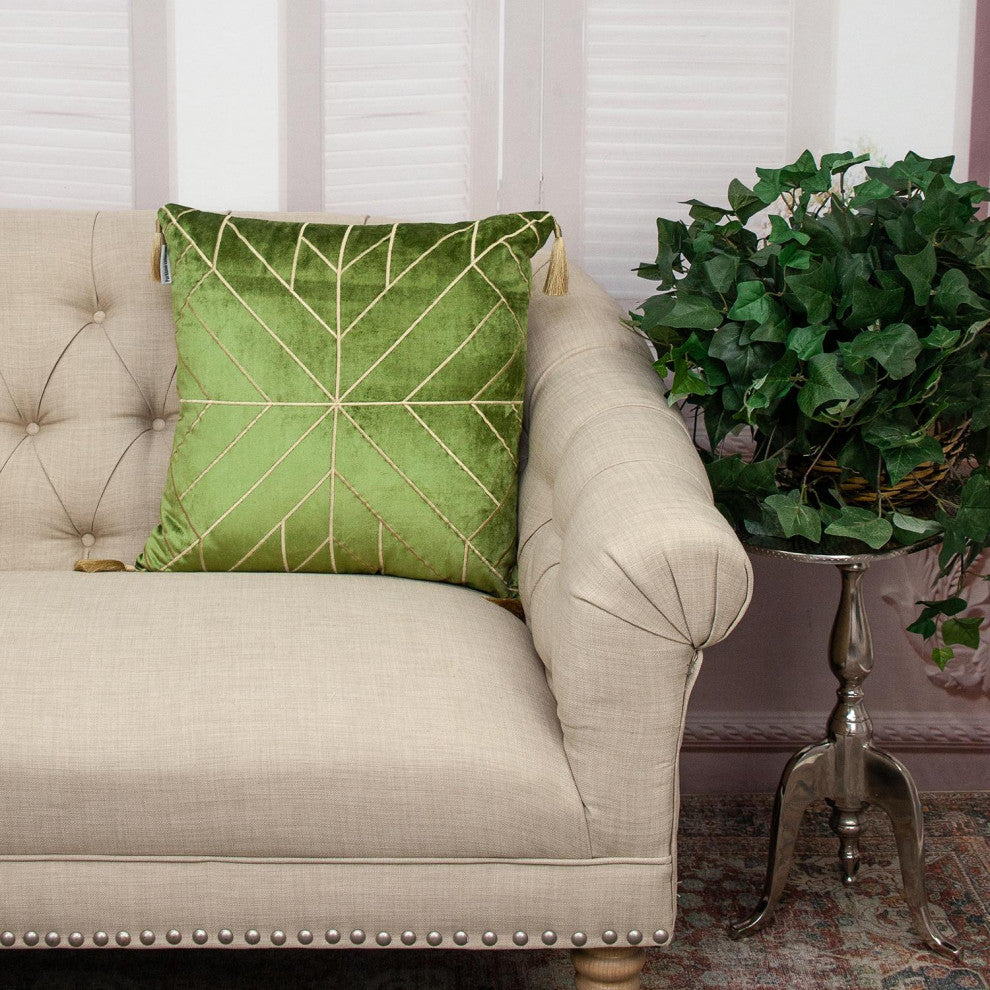 Parkland Collection Zella Olive Throw Pillow, Square