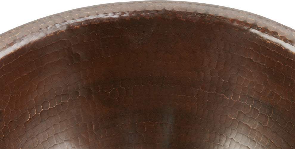 Premier Copper Products BSP2_LR14RDB 14" Self Rimming Copper Sink Package