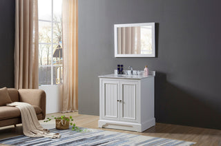 32" Kingswood Bath Vanity, White and Mirror
