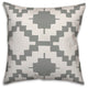Grey and White Aztec 18x18 Throw Pillow