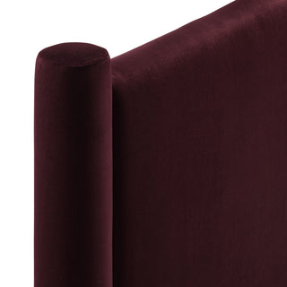 Rael Performance Velvet Full Headboard, Mulberry