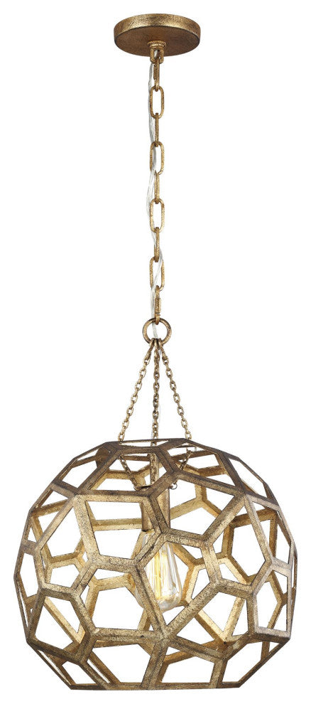 Generation Lighting, AP1061ADB, Medium Pendant, Antique Gild