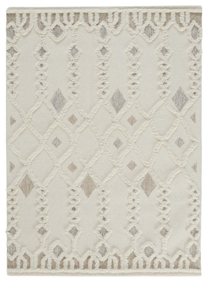 Weave & Wander Elika Ivory 10'x14' Hand Tufted Area Rug