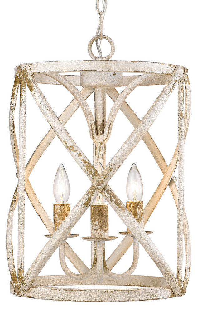Alcott 3-Light Pendant, Antique Ivory