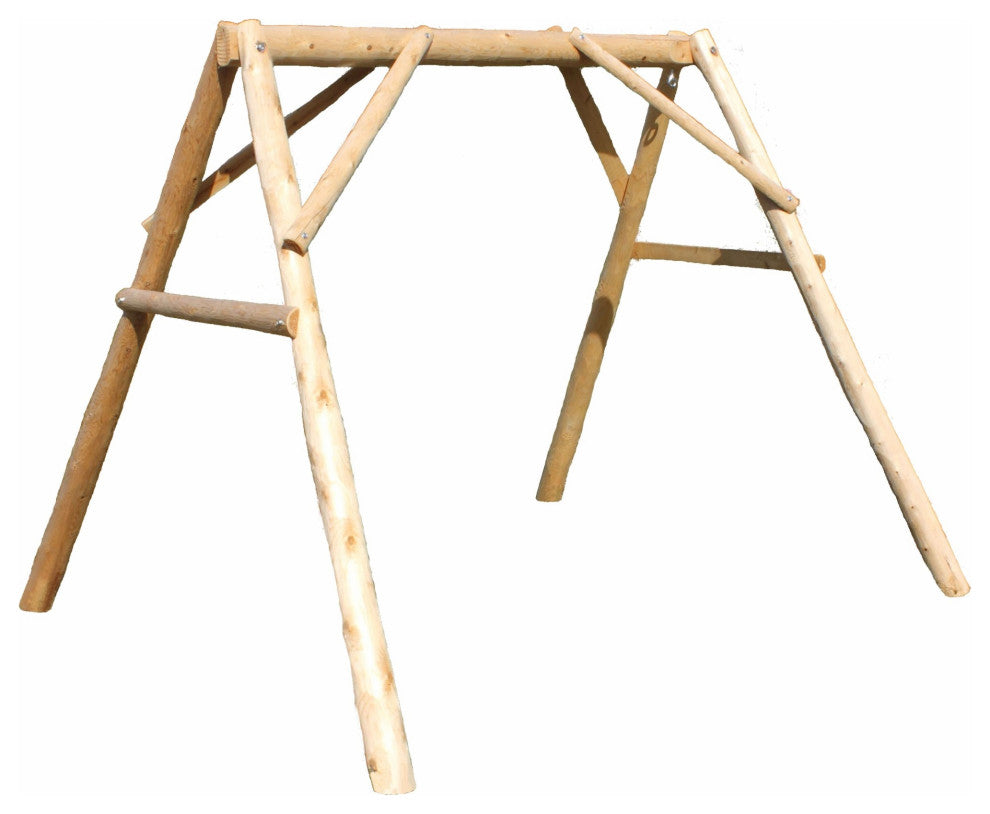 87" X 70" X 65"  Natural Wood Double Swing A-Frame