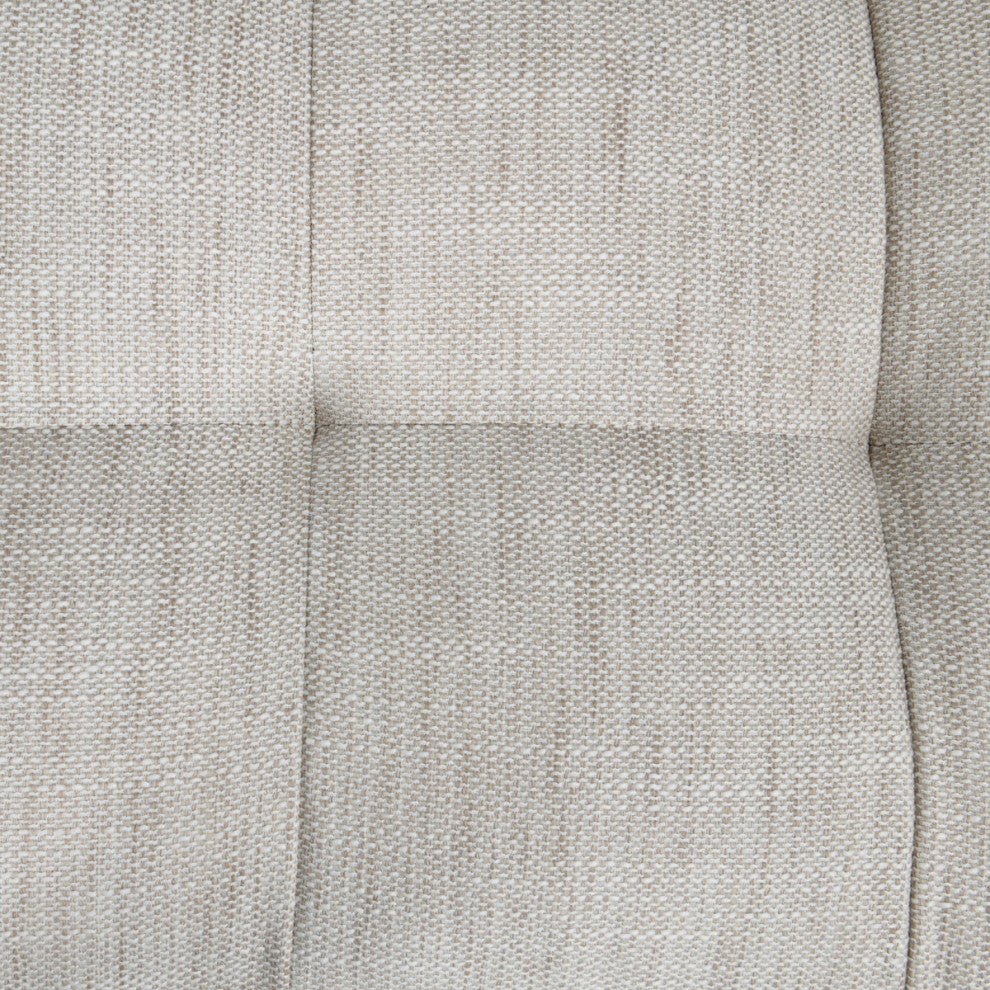Low Ivory Modern Chaise Sofa