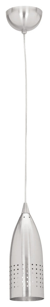 Tomahawk, Steel Pendant, E26 LED, Brushed Steel