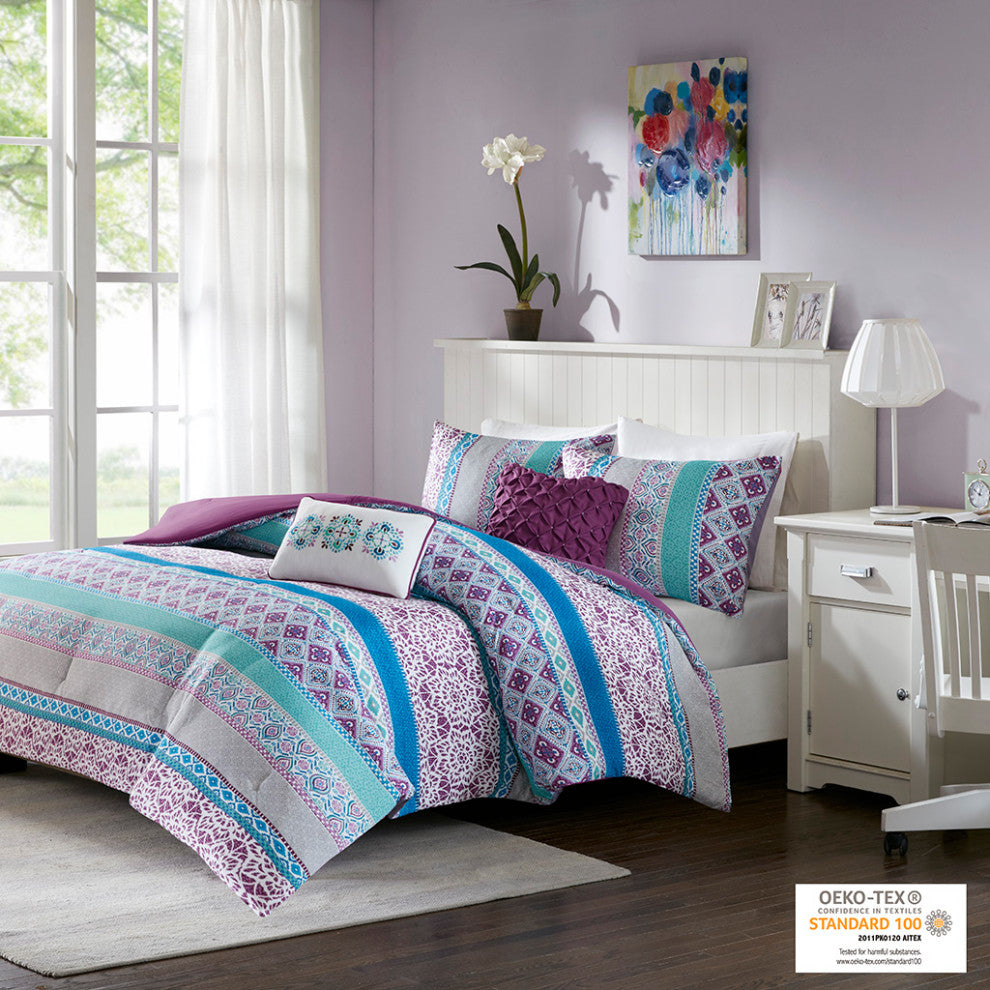 Intelligent Design Joni Comforter Set, Purple